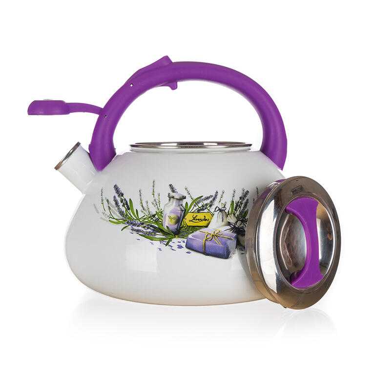 Czajnik emaliowany z gwizdkiem LAVENDER 3 l