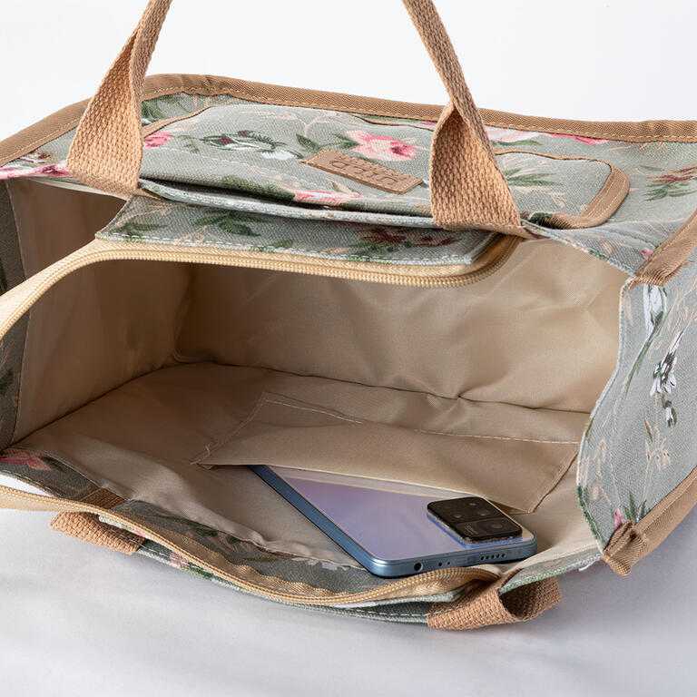 Torba na drugie śniadanie na suwak szara 30 x 24,5 x 15 cm - galeria #2