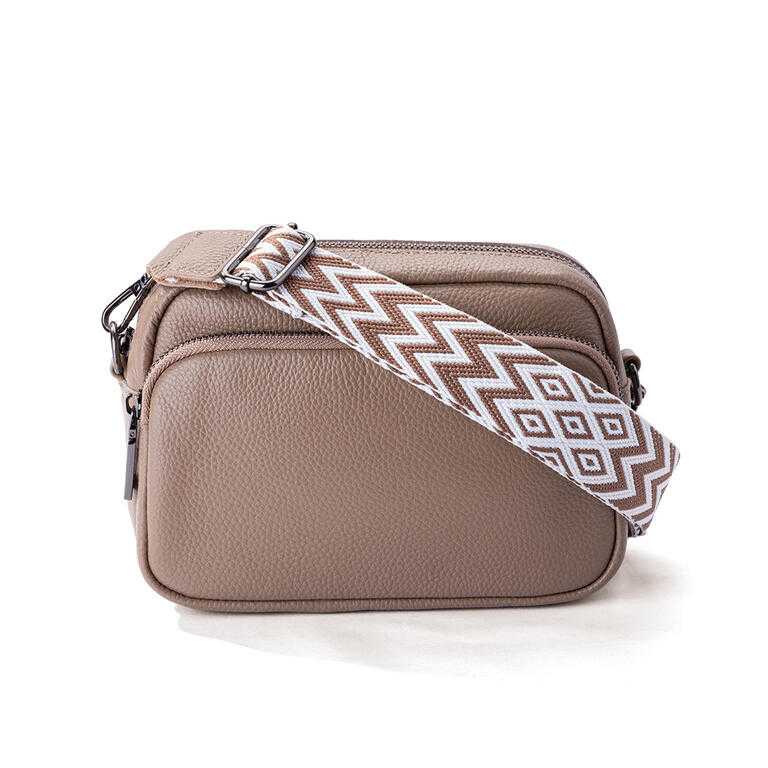 Dámská malá crossbody kabelka béžová - galerie #6