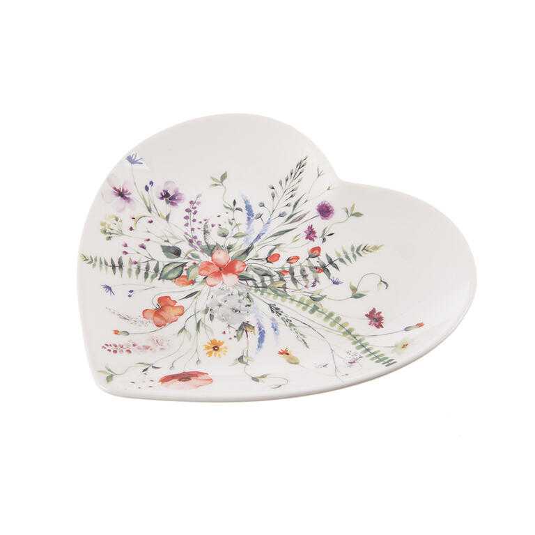 Porcelánový dezertní talíř MÁK, srdce, 17,5 cm - galerie #2
