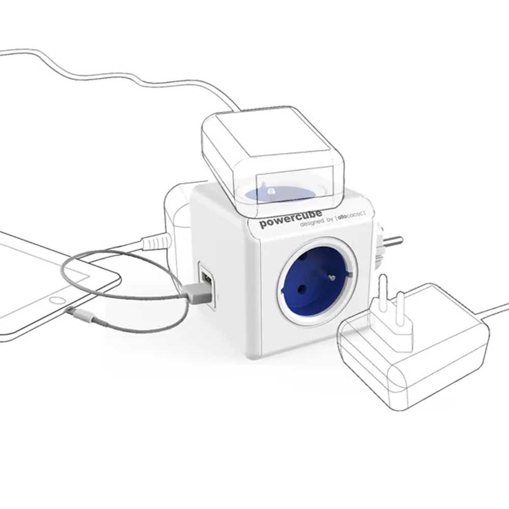Rozbočovač Cubenest PowerCube ReWirable USB A+C PD 20W, šedá - galerie #2