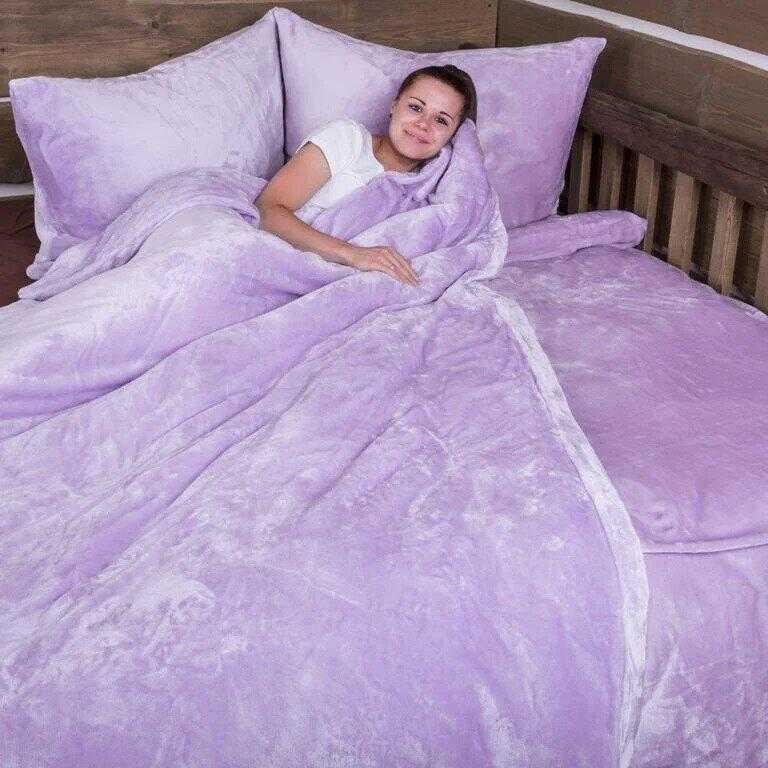 Ložní povlečení z mikroplyše fialové