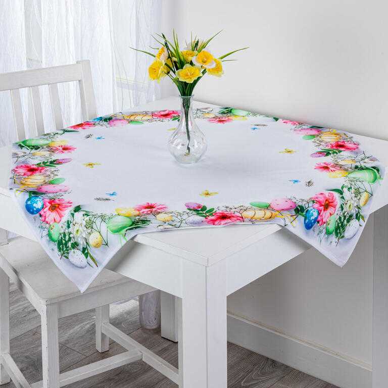 Veľkonočný stredový obrus s potlačou KRASLICE 85 x 85 cm - galéria #1