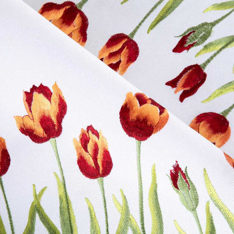 Středový ubrus s výšivkou TULIPÁNY 85 x 85 cm - galerie #3
