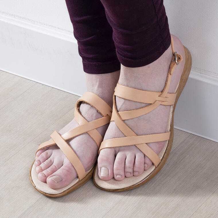 Sandale casual de damă din piele - galerie #5