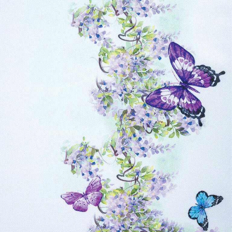 Středový ubrus MOTÝLI fialová 85 x 85 cm - galerie #3