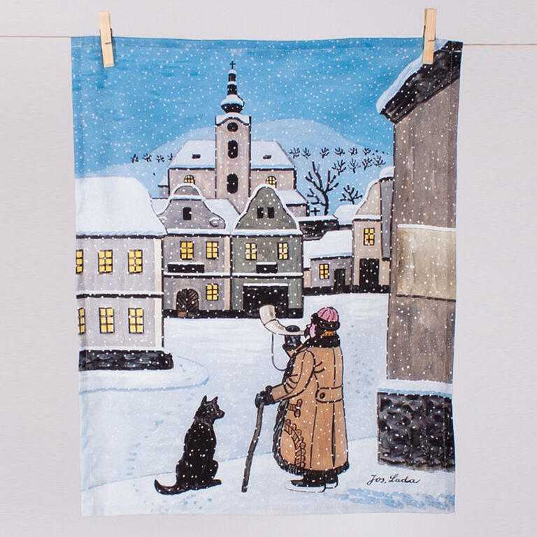 Bavlněné utěrky Matějovský LADA Ladovská zima 50 x 64 cm 2 ks - galerie #1