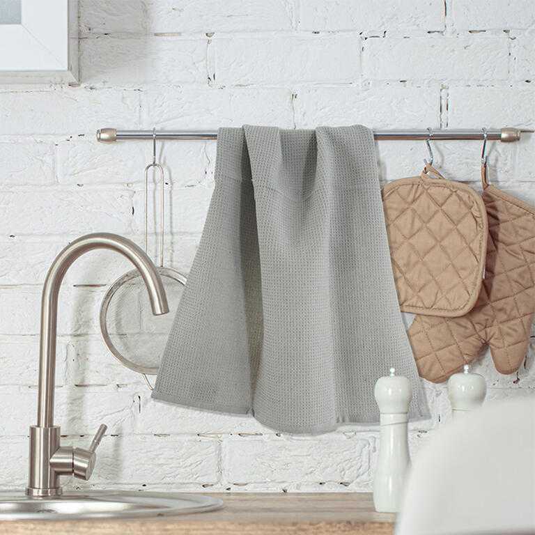 Sada vaflových utierok WAFLE sivá 40 x 60 cm 3 ks - galéria #3