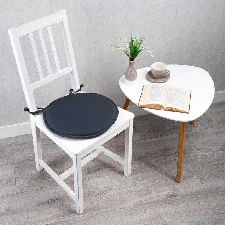 Podsedák na židli NELSON kulatý antracitový - galerie #1