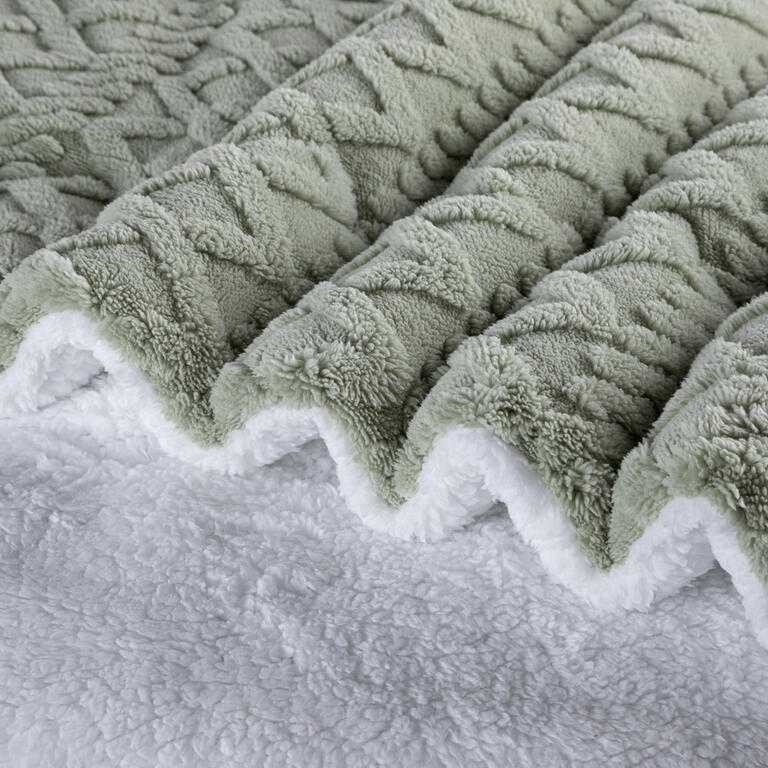 Set matlasat cu blăniţă INVERNO verde - galerie #3