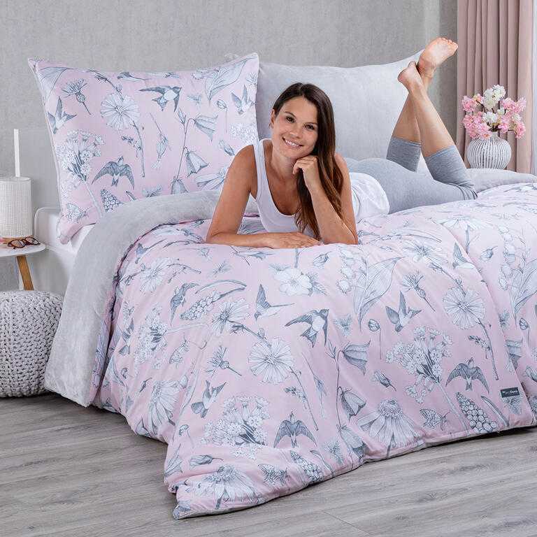 Ložní povlečení Dual Feel  RONDINI růžové - galerie #1