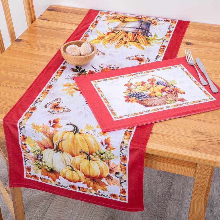Sada 4 ks prostírání a stolního běhounu PUMPKINS - galerie #8