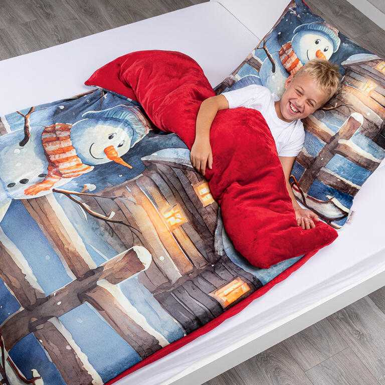 Ložní povlečení z mikroplyše SNĚHULÁK - galerie #1