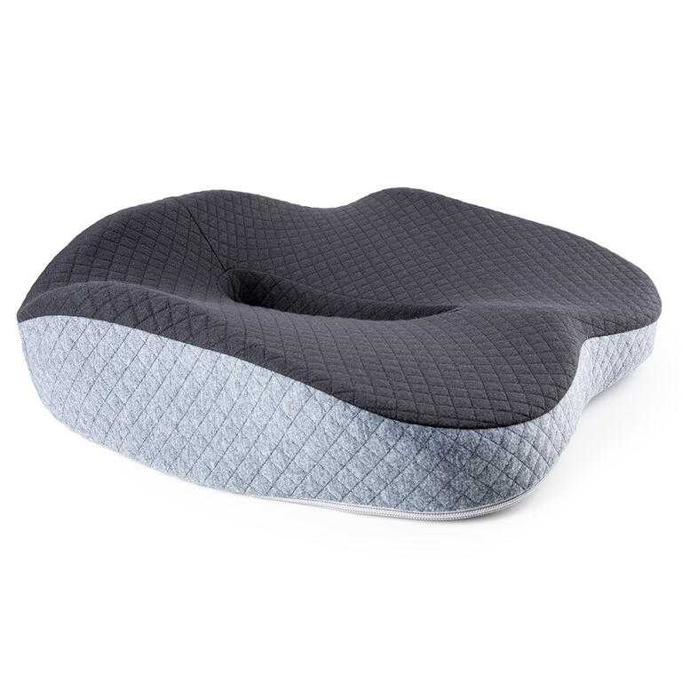 Ergonomiczne siedzisko z pianki memory czarno-białe - galeria #1