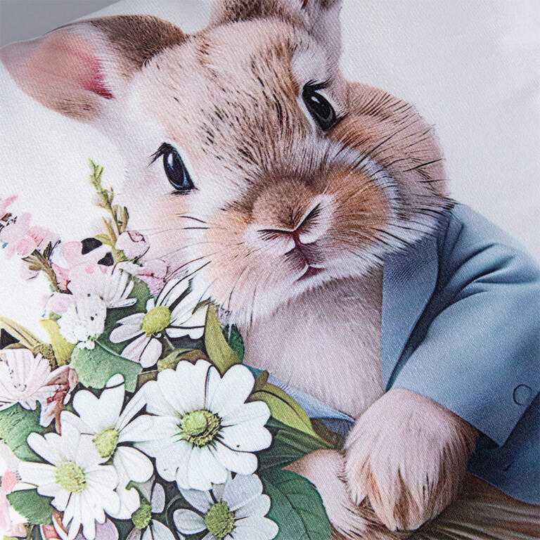 Zestaw 2 poszewek na poduszki SŁODKIE ZAJĄCZKI 40 x 40 cm - galeria #4
