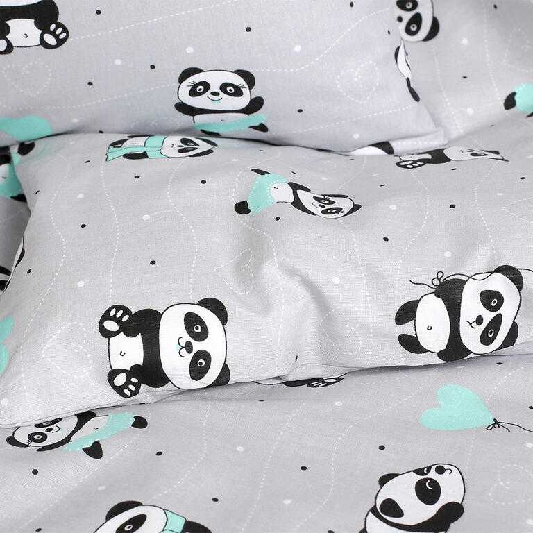 Detské bavlnené obliečky do postieľky PANDA - galéria #2