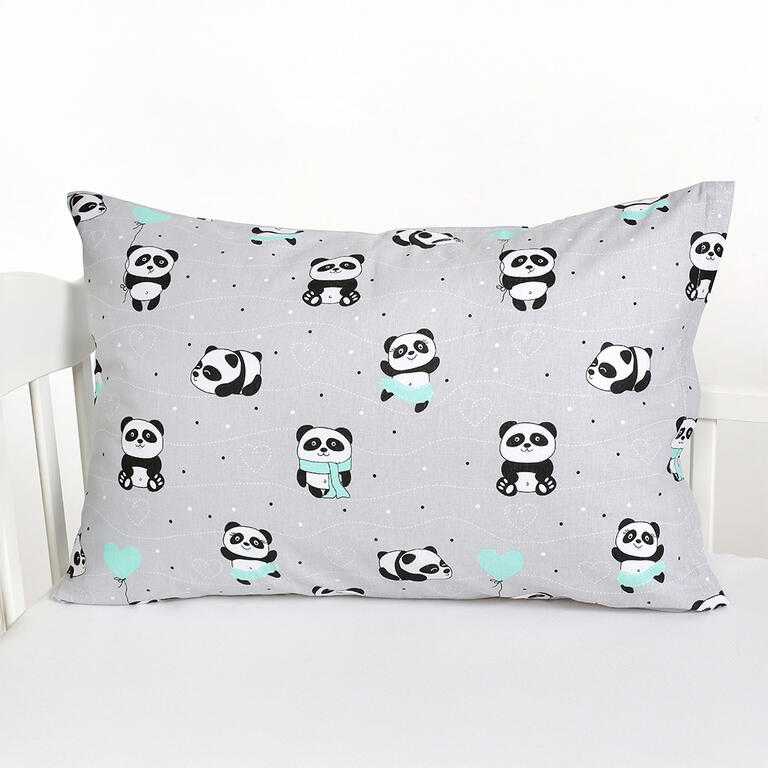 Detské bavlnené obliečky do postieľky PANDA - galéria #1