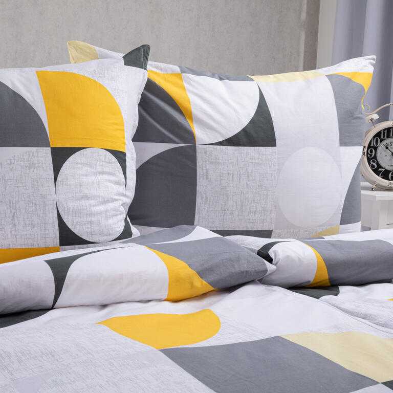 Rodinná souprava bavlněného renforcé povlečení GEOMETRIES 1 + 1 - galerie #1