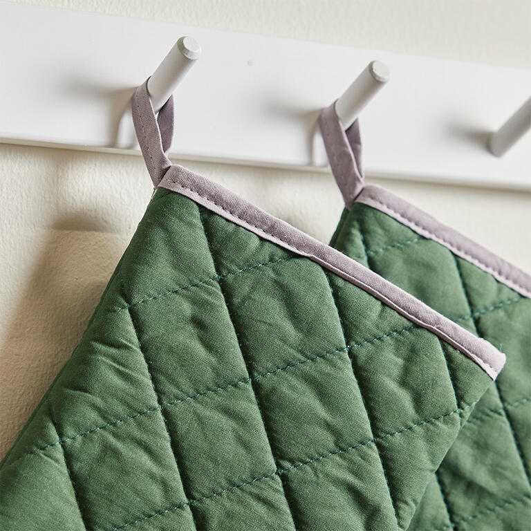 Kuchyňské chňapky BASIC zelená 2 ks - galerie #1