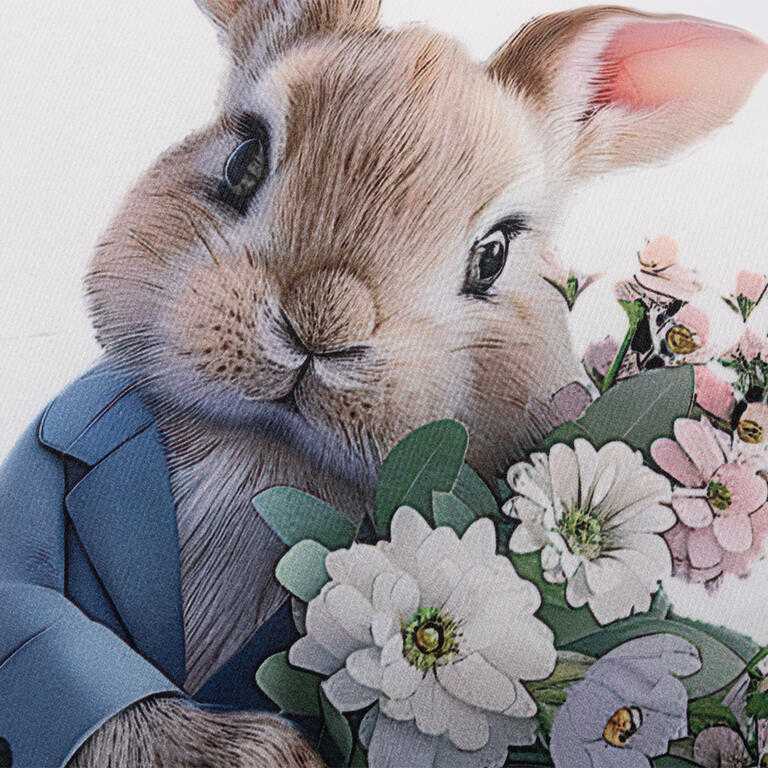 Sada 2 ks povlaků na polštářky ROZTOMILÍ ZAJÍČCI 40 x 40 cm - galerie #3