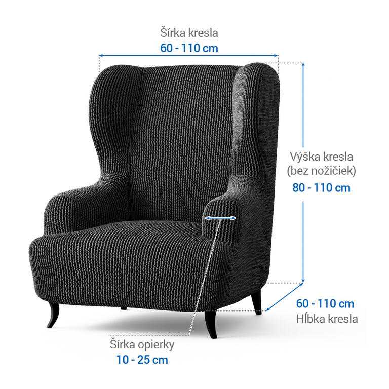kreslo ušiak (š. 60 - 110 cm) - galéria #3