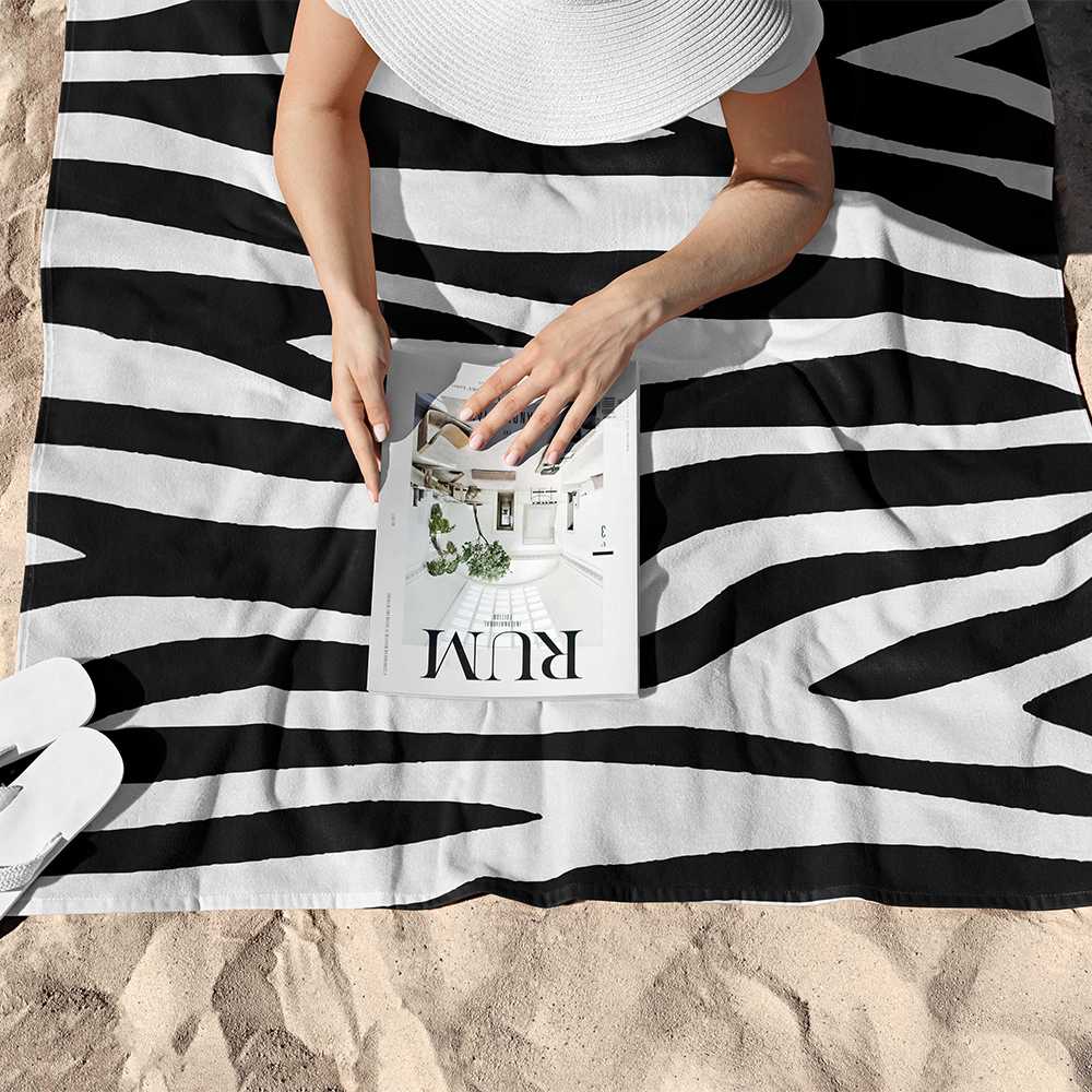 Plážová osuška ZEBRA 75 x 150 cm - galerie #3