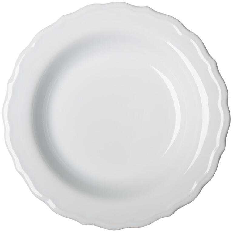 Keramický hlboký tanier s plastickým zdobením