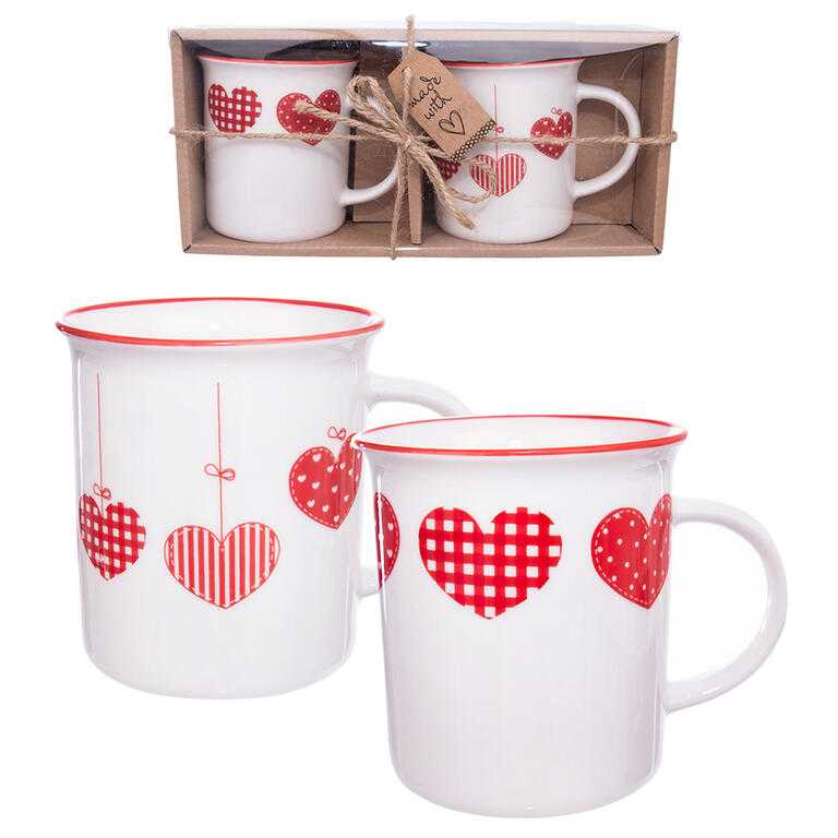 Súprava porcelánových hrnčekov HOME LOVE 350 ml 2 ks