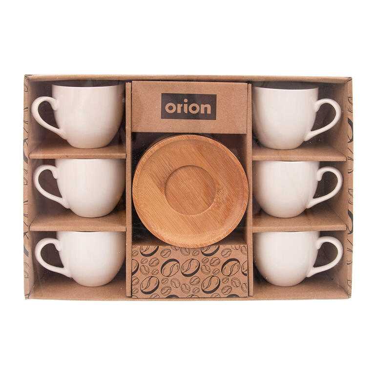 Set de 6 ceşti cu suport BAMBUS 110 ml
