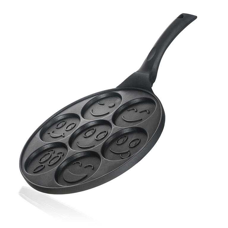 Tigaie pentru 7 clătite americane, suprafaţă antiaderentă, ALIVIA Smile, 26 cm