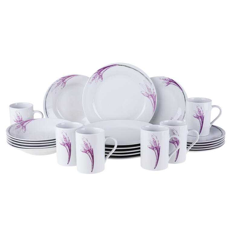 Porcelánová jídelní souprava VIOLET 24 ks