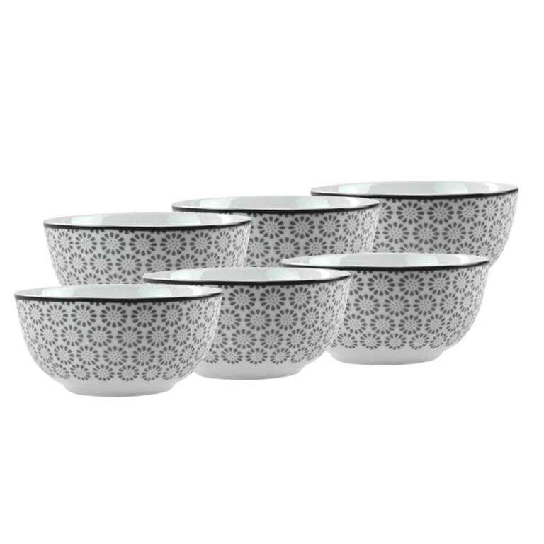 Sada porcelánových misiek ORNATE 6 ks