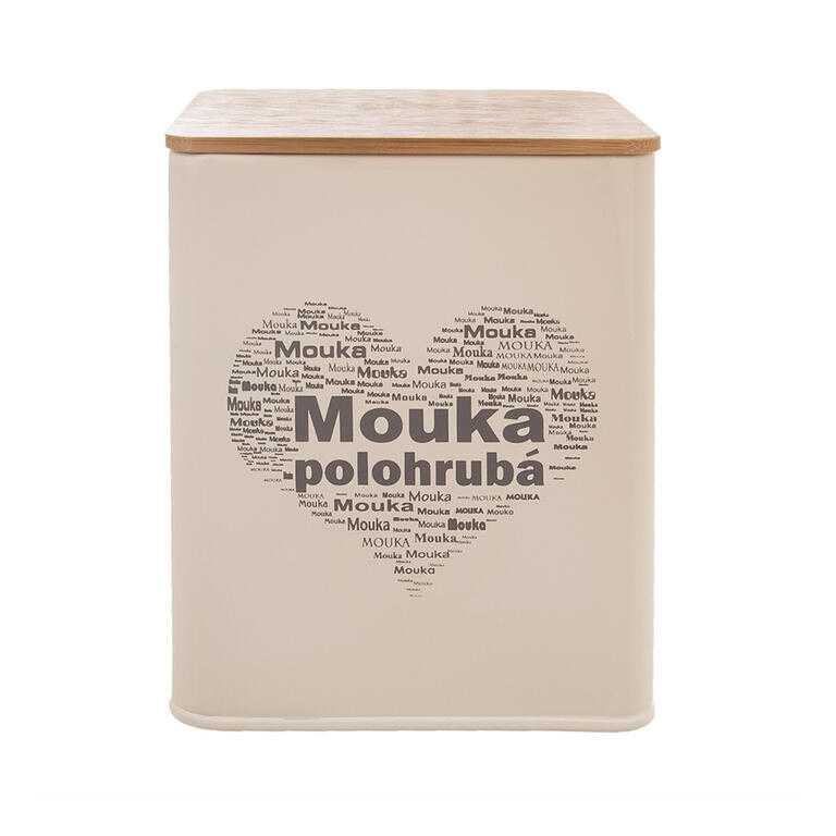 Plechová dóza SRDCE na polohrubou mouku
