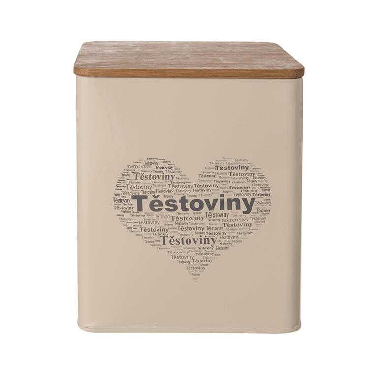 Plechová dóza SRDCE na těstoviny