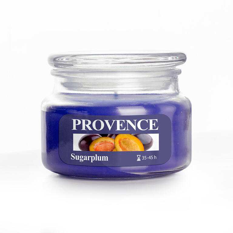 Lumânare în borcan cu capac PRUNE DULCI, 200 g