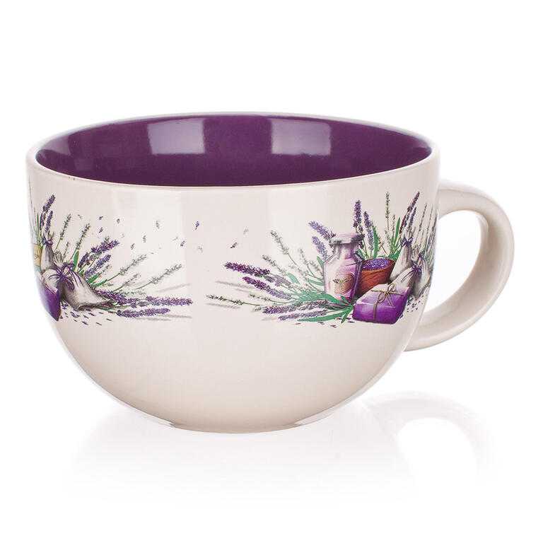 Kubek ceramiczny jumbo LAWENDA 660 ml