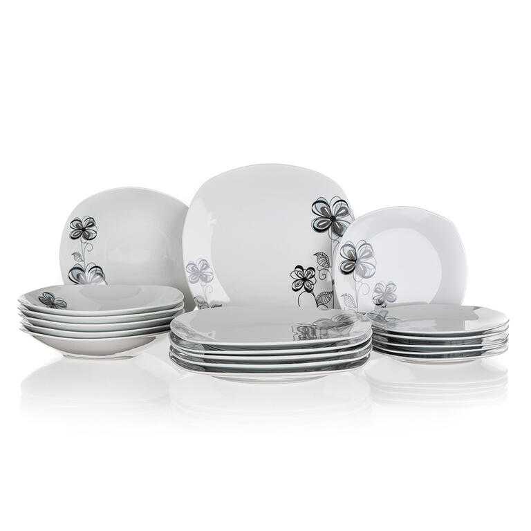 Zestaw talerzy porcelanowych FLOREA 18 szt.
