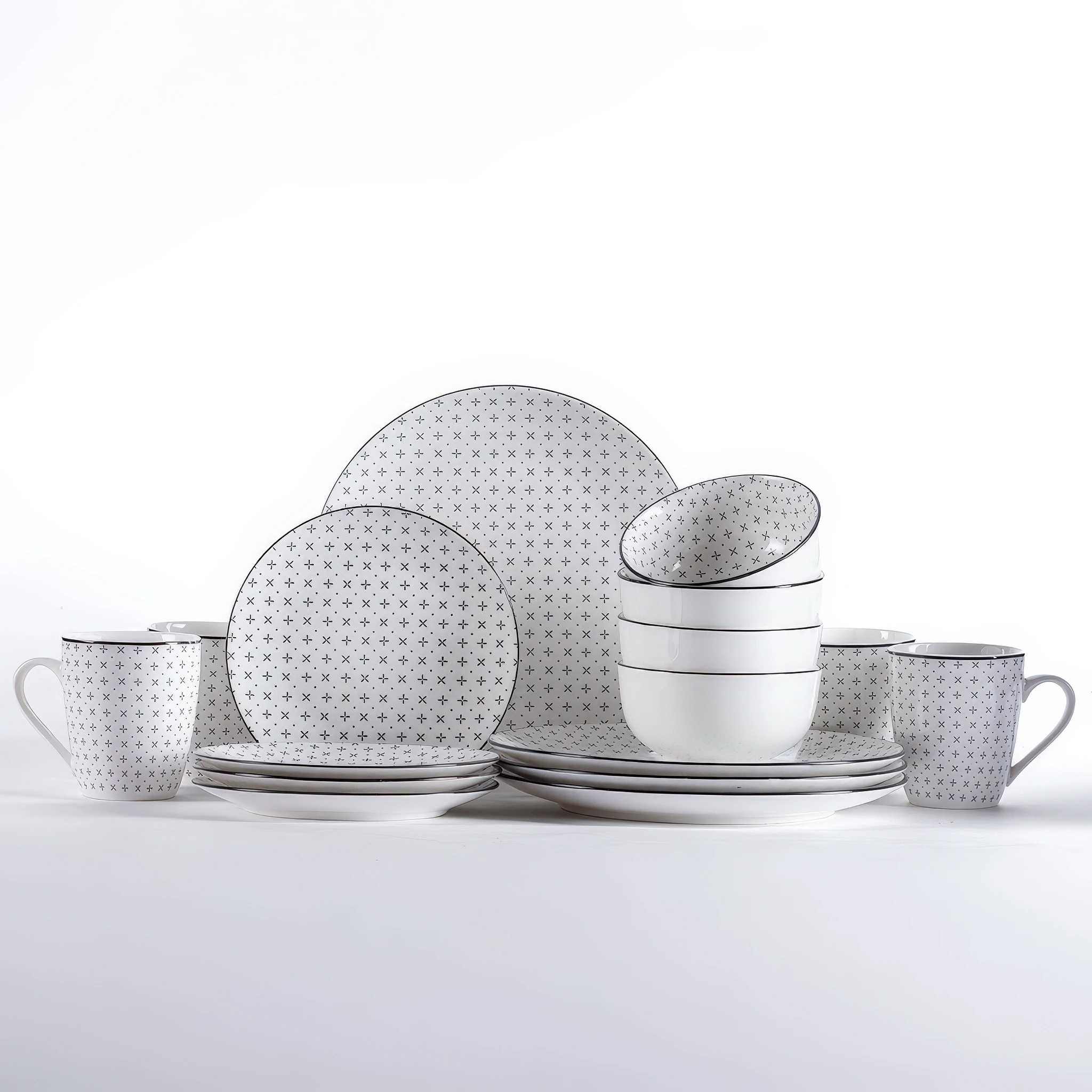 Porcelánová jídelní souprava LISBON 16 ks