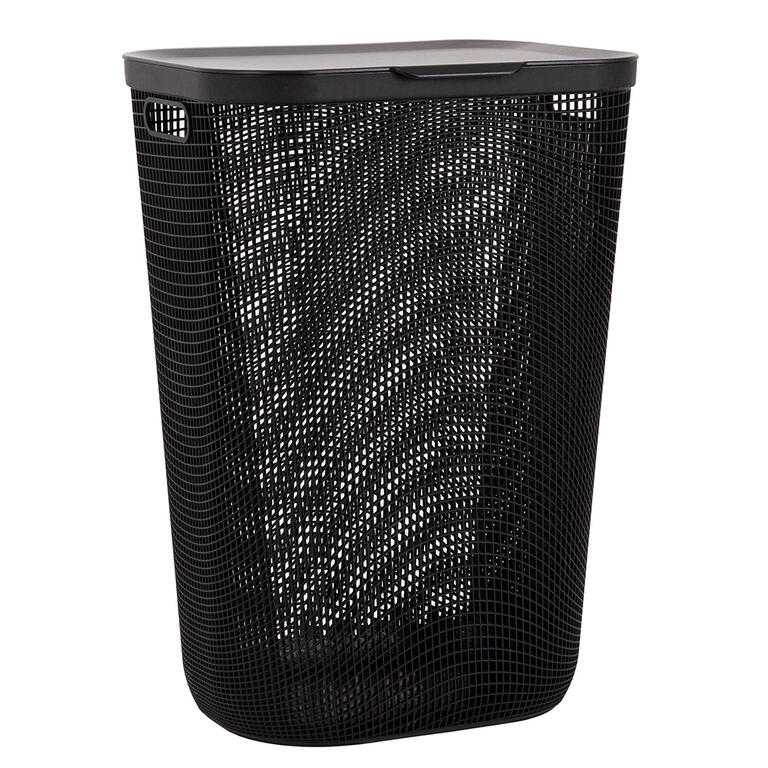 Koš na špinávé prádlo MY MESH antracit, 55 l
