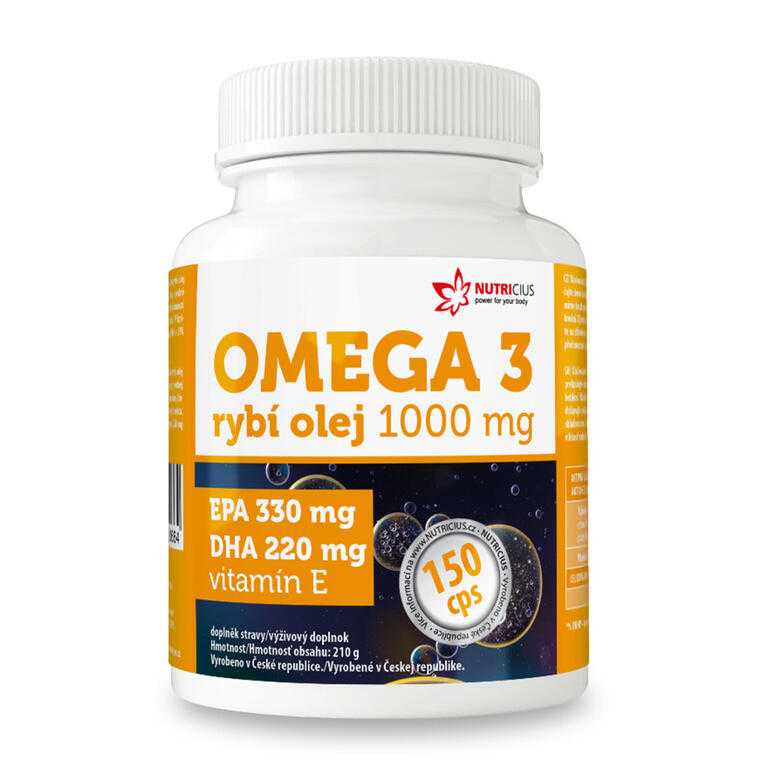 Omega 3 Rybí olej 1000 mg 150 kapslí