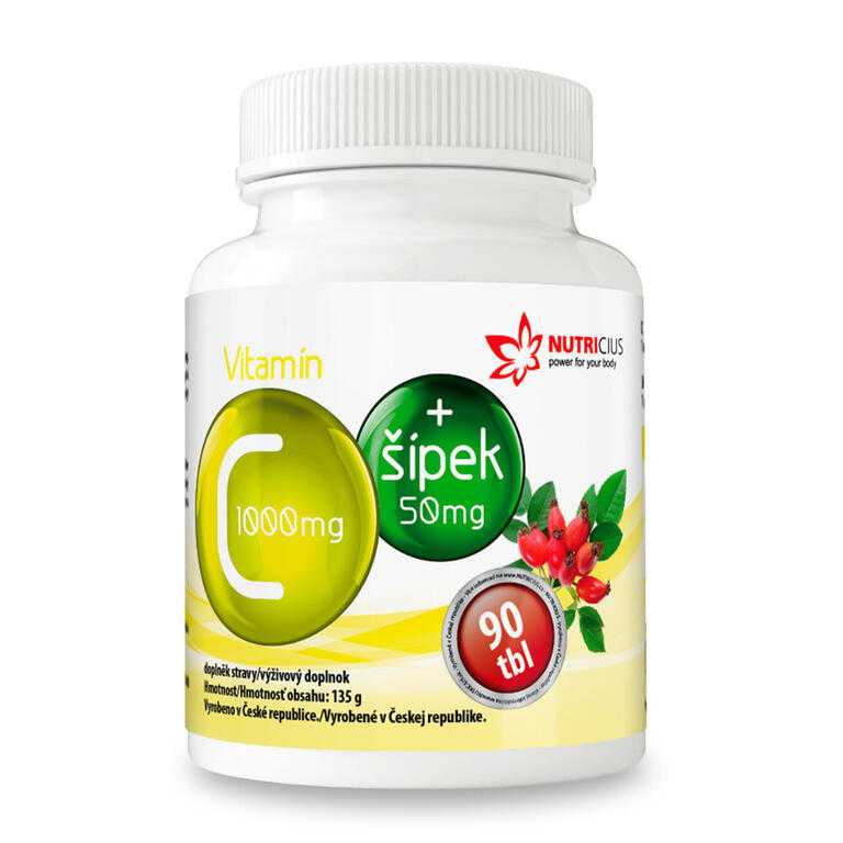 Vitamín C 1000 mg + šípek 50 mg 90 tbl.