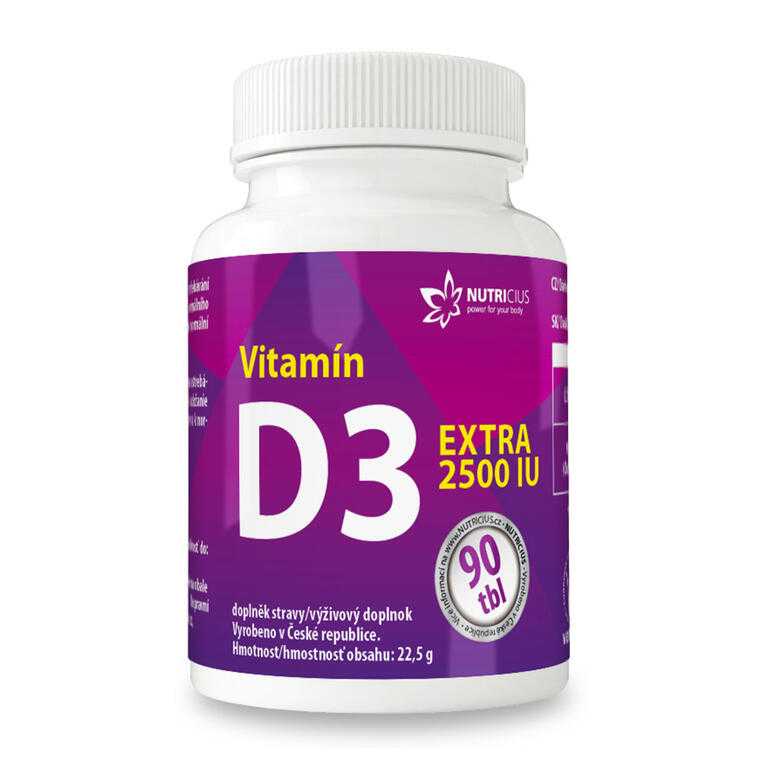 Vitamín D3 EXTRA 2500 IU 90 tbl.
