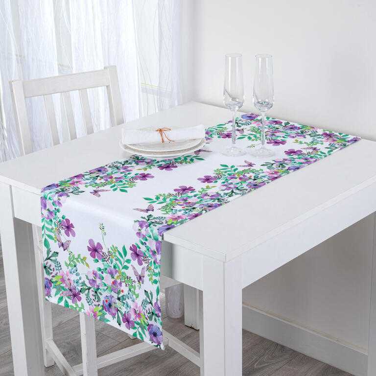 Běhoun s potiskem ROZKVETLÁ LOUKA 40 x 110 cm
