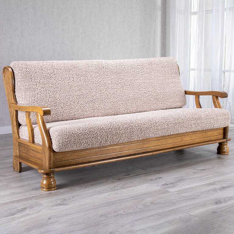 trojkřeslo s dřevěnými rukojeťmi (š. 150 - 200 cm)
