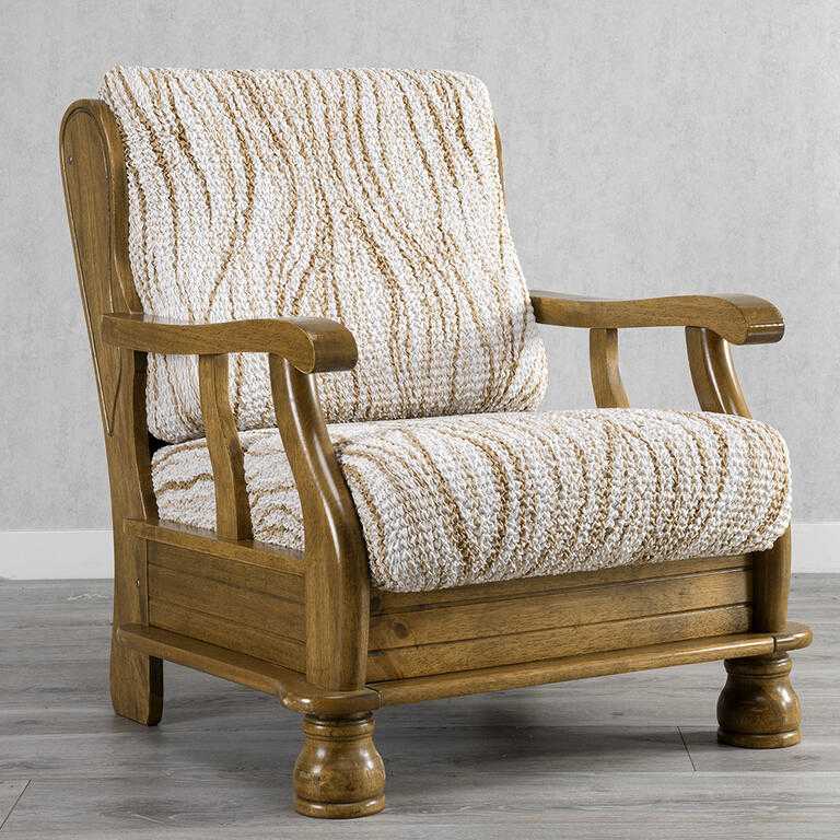 křeslo s dřevěnými rukojeťmi (š. 40 - 70 cm)