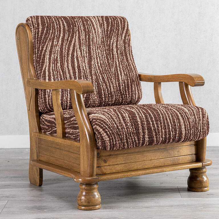 křeslo s dřevěnými rukojeťmi (š. 40 - 70 cm)