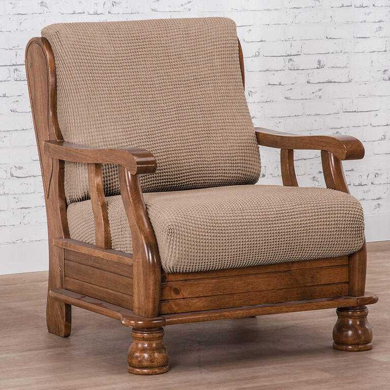 křeslo s dřevěnými rukojeťmi (š. 50 - 80 cm)