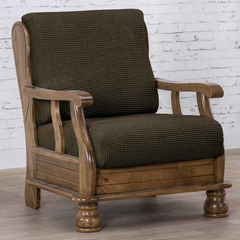 křeslo s dřevěnými rukojeťmi (š. 50 - 80 cm)