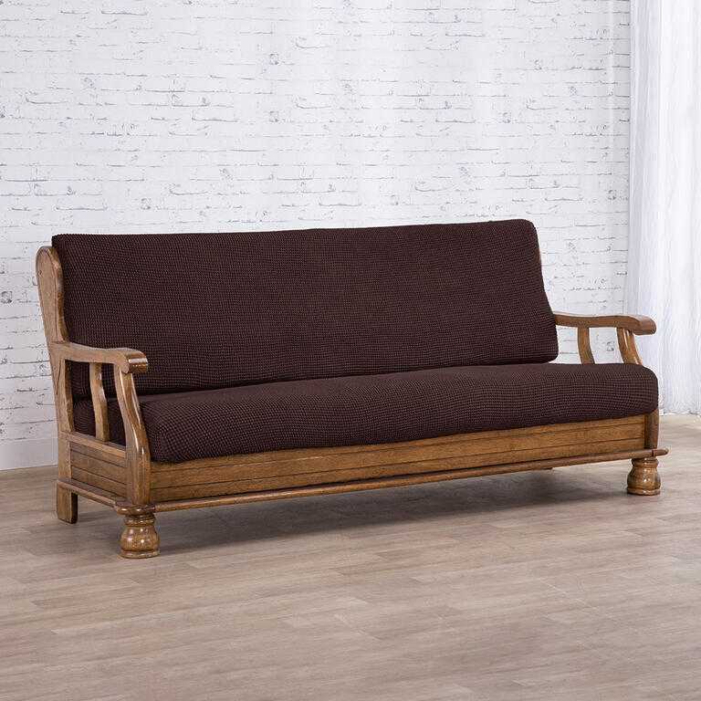 trojkřeslo s dřevěnými rukojeťmi (š. 160 - 200 cm)