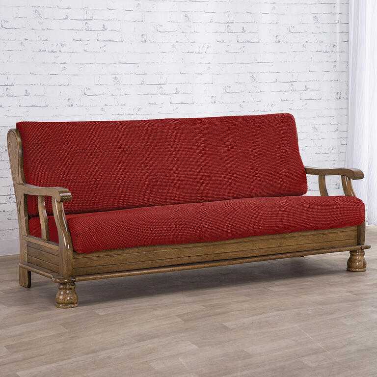 trojkřeslo s dřevěnými rukojeťmi (š. 160 - 200 cm)